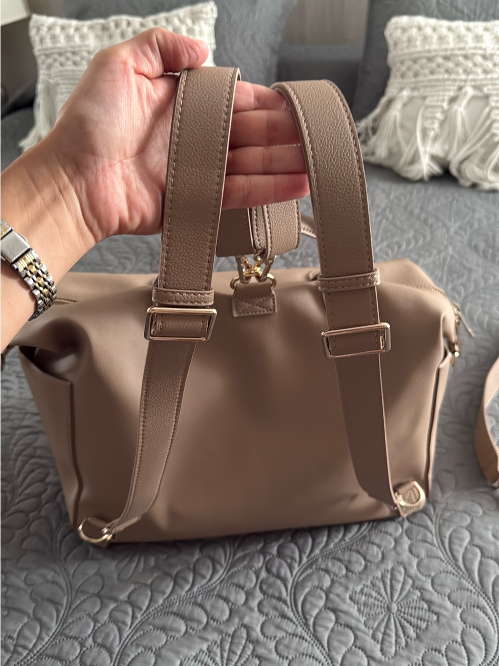 Emmy Vegan Midi MINA BAIE beige diaper bag - Picture 4 of 5